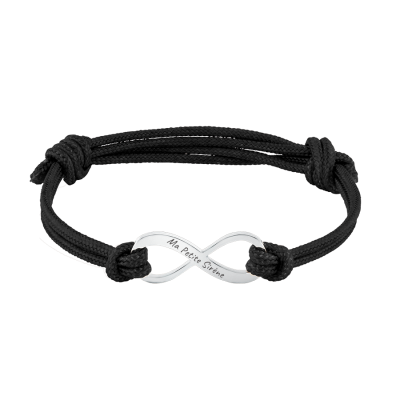 Signe Infini Personnalisé avec Bracelet Corde...