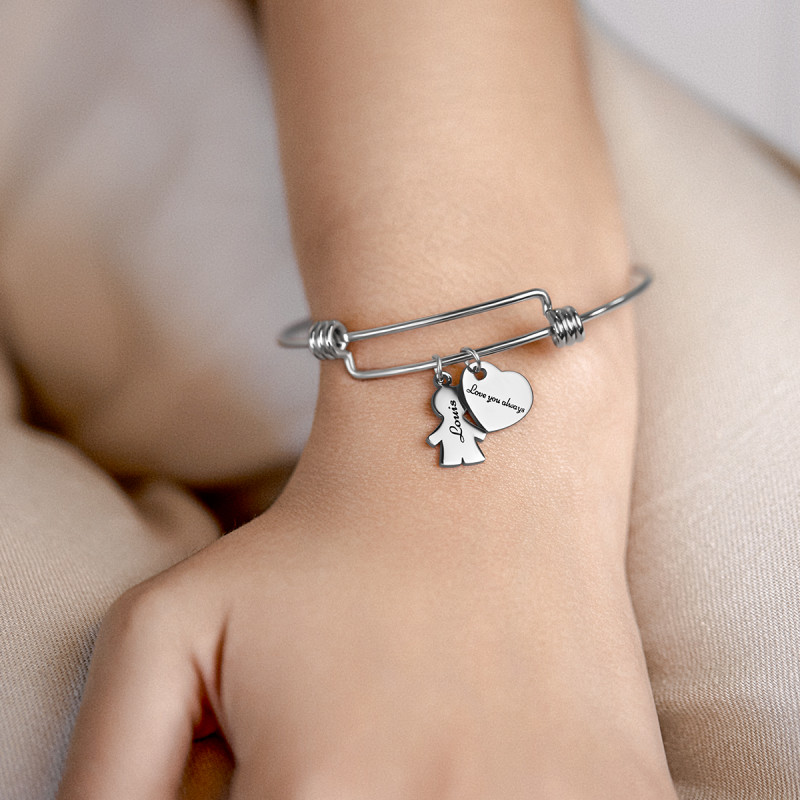 Bracelet Jonc Personnalisé Amour Bracelet Jonc Personnalisé Amour