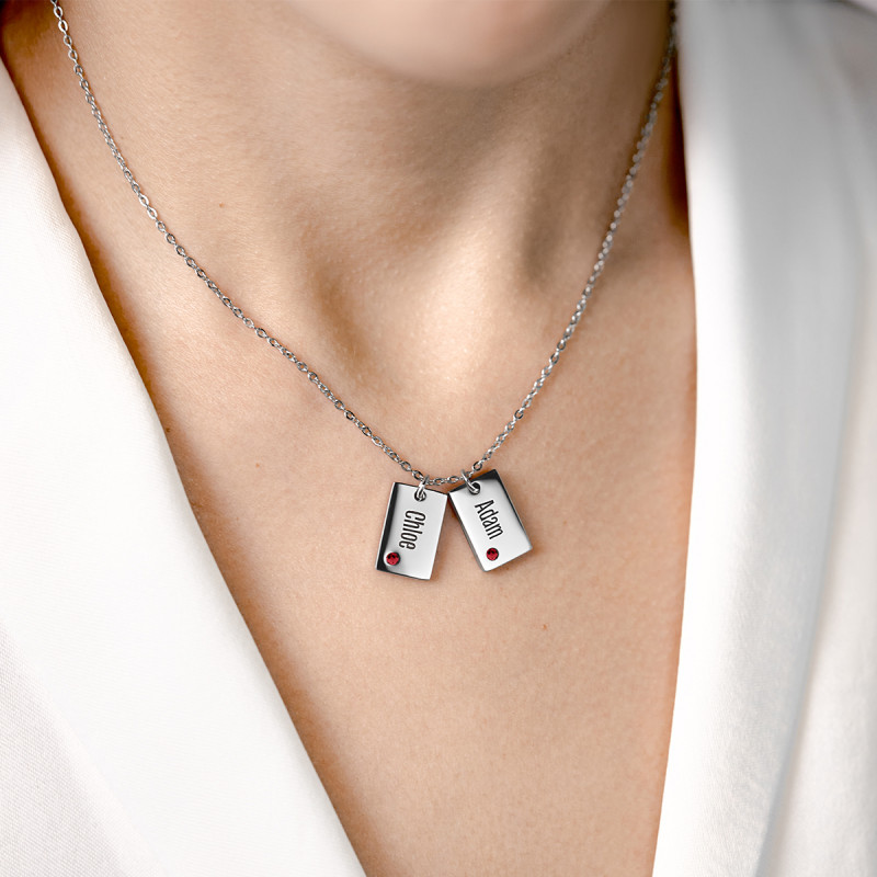Collier Personnalisé Nom avec Cristaux Collier Personnalisé Nom avec Cristaux