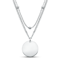Collier Personnalisé Cercle avec Chaîne Double