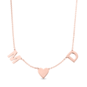 Collier Coeur Minimaliste avec Initiales