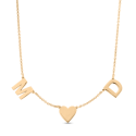 Collier Coeur Minimaliste avec Initiales