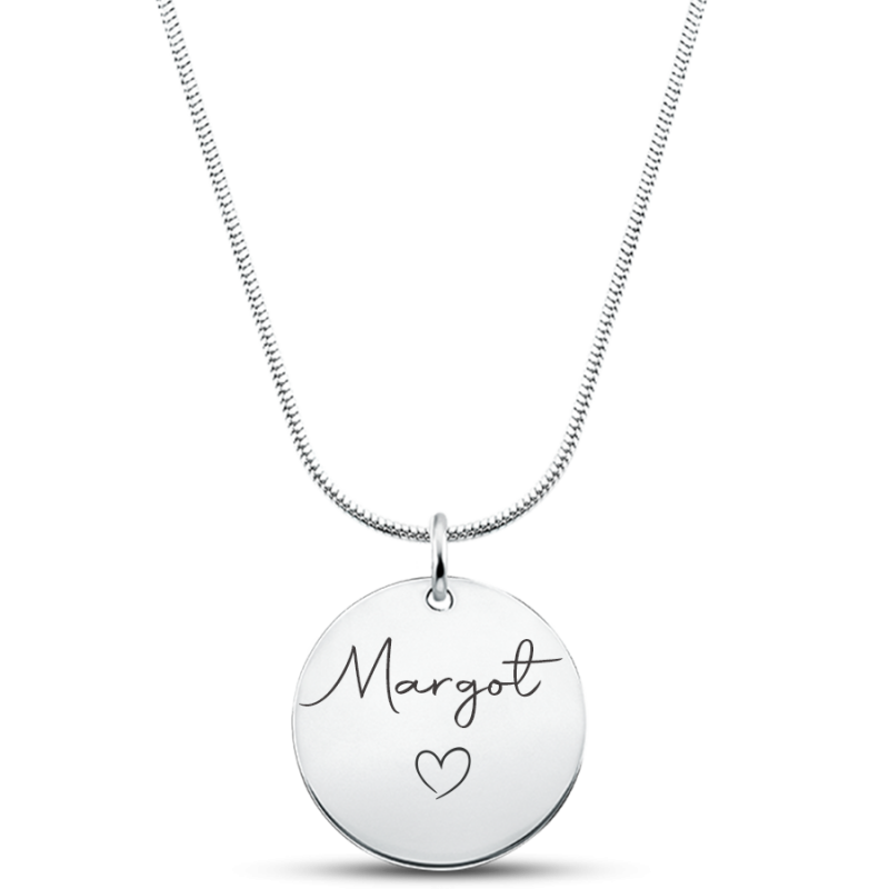 Collier Personnalisé Cercle avec Chaîne de Luxe