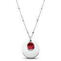 Collier Personnalisé Cercle & Pierre Porte-Bonheur