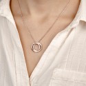 Collier Personnalisé Éternité avec 2 Cercles