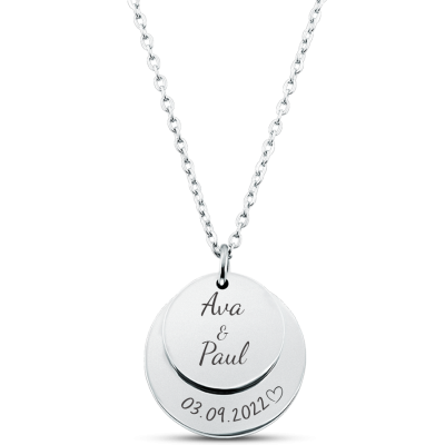 Collier Personnalisé Double Cercles