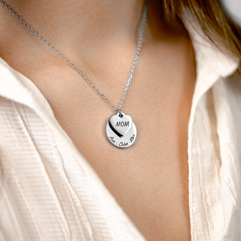 Pendentif Personnalisé Coeur Cerclé