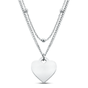 Collier Coeur avec Chaîne Double