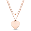 Collier Coeur avec Chaîne Double
