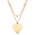 Collier Coeur avec Chaîne Double