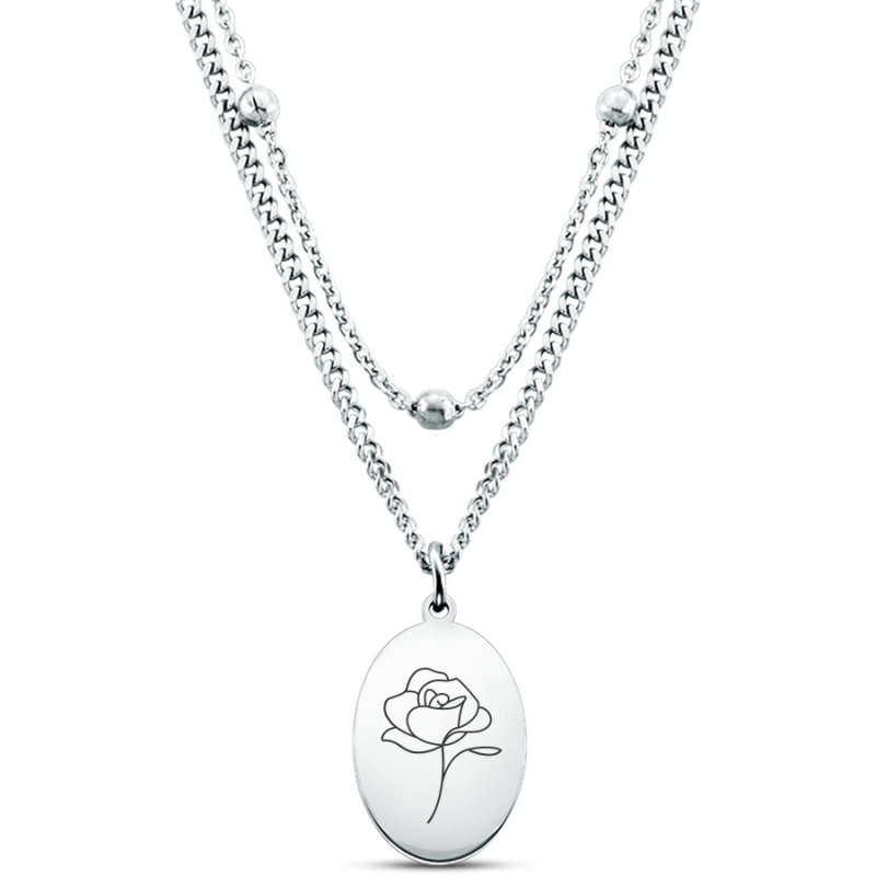 Collier Personnalisé Floral