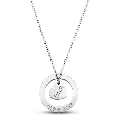 Collier Personnalisé Coeur Suspendu