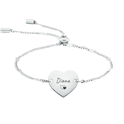 Coeur Personnalisé avec Bracelet Réglable