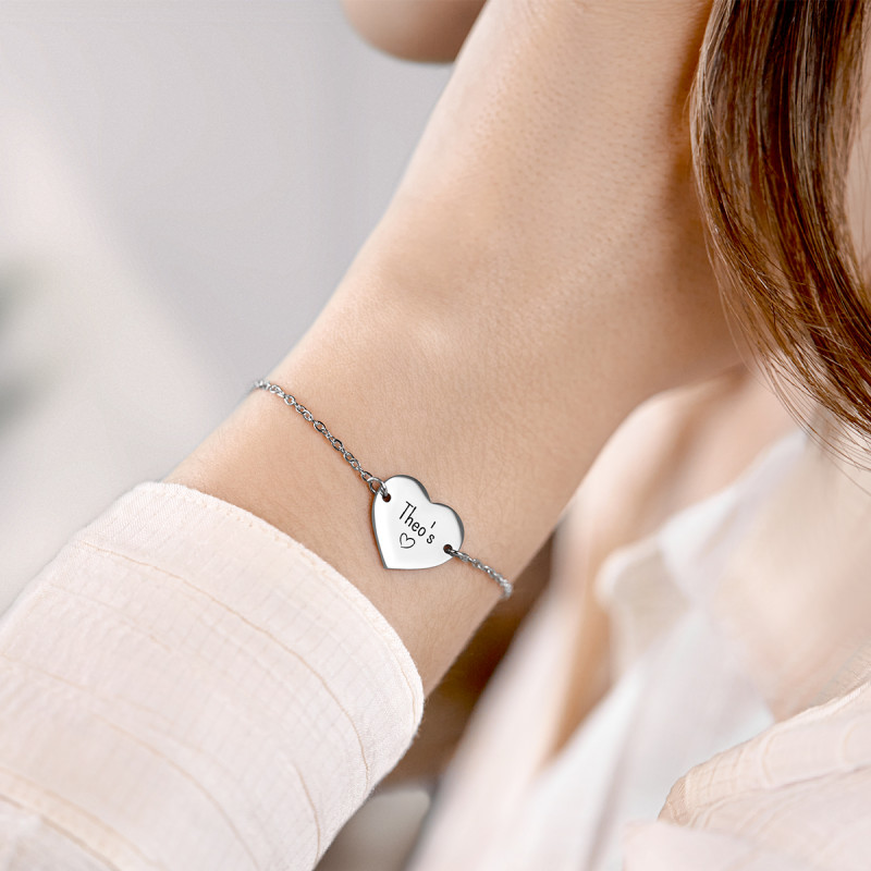 Bracelet Personnalisé Coeur Bracelet Personnalisé Coeur
