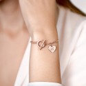 Bracelet Personnalisé Coeur de Luxe